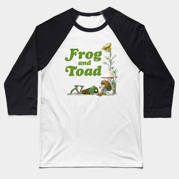 frog and toad Baseball T-Shirt by psychedelic skull